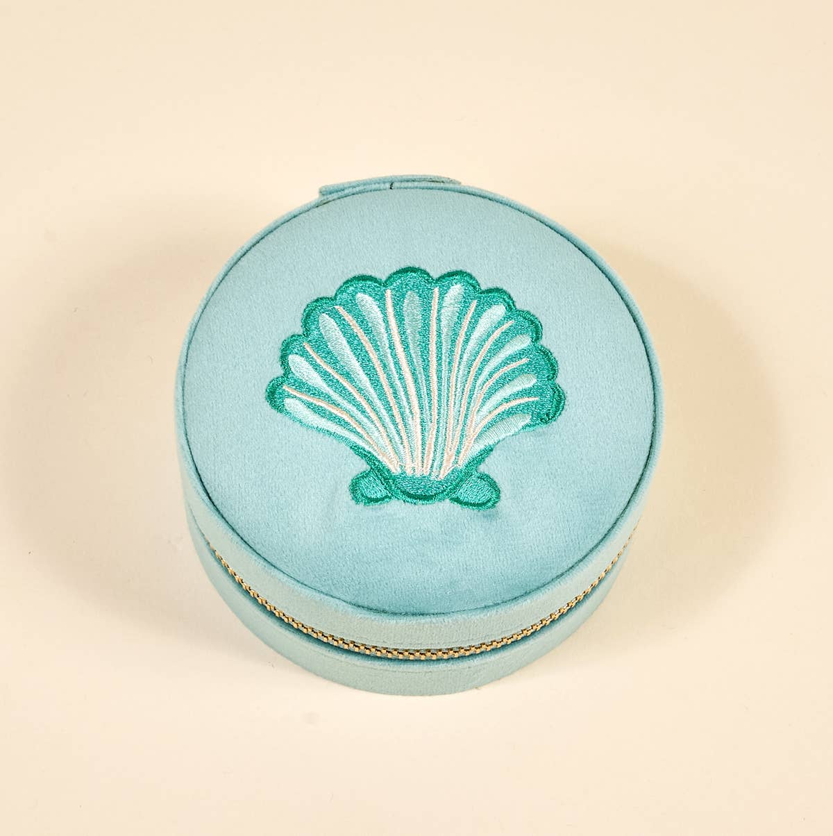 Velvet Jewelry Case– Seashell