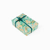 Hand Printed Marbled Wrapping Paper Sheets- Green Pebble