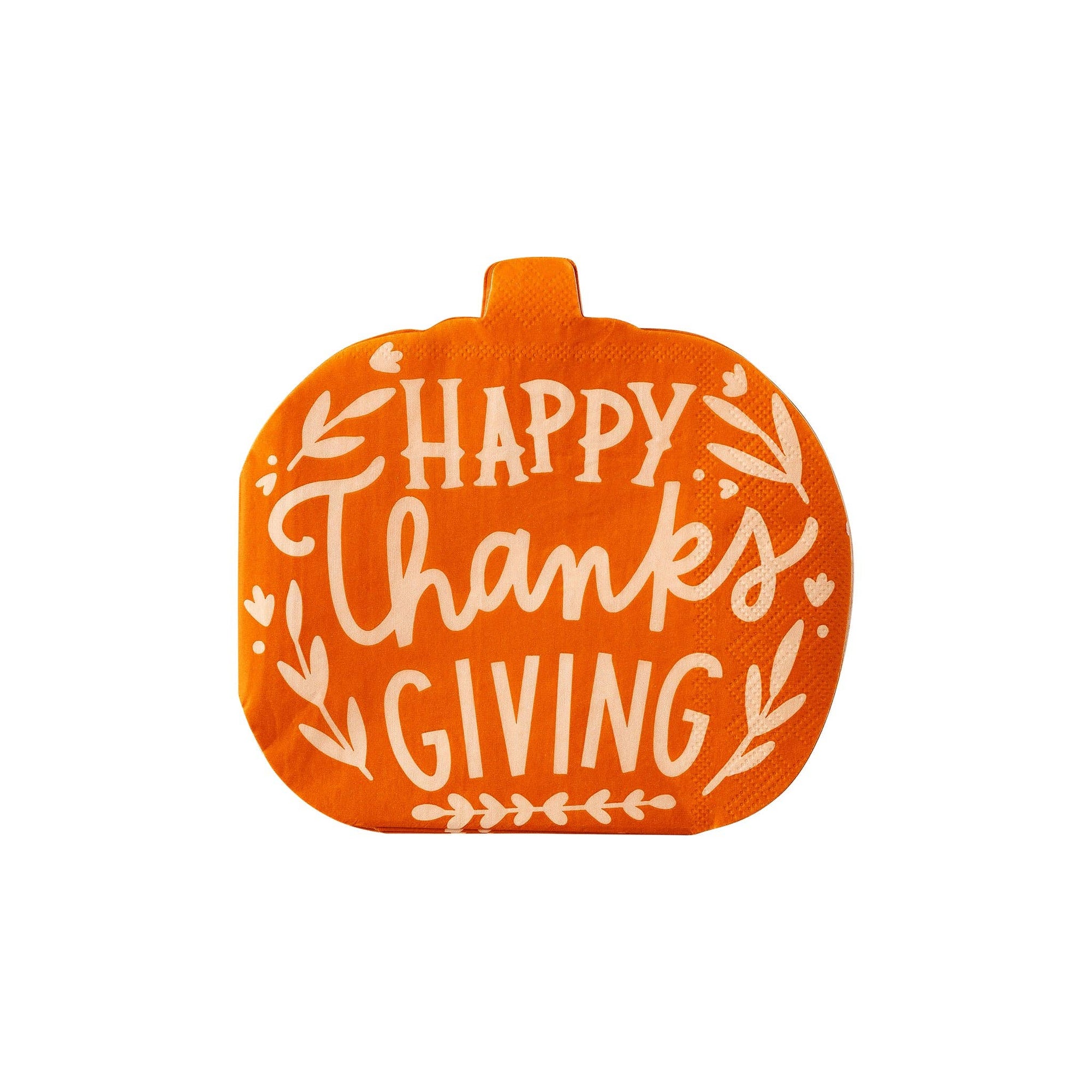 "Happy Thanksgiving" Pumpkin Napkins