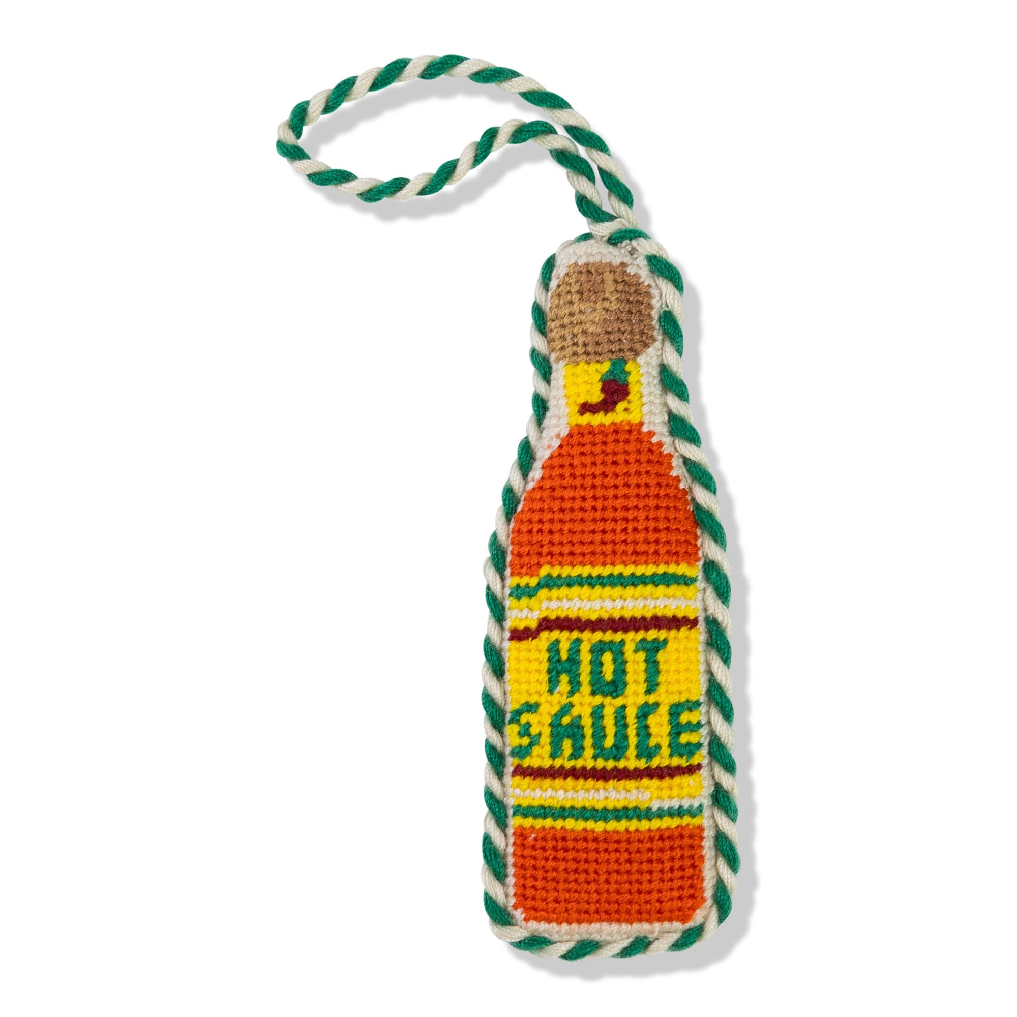 Needlepoint Ornament- Hot Sauce