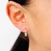 Flower Hoop Earrings
