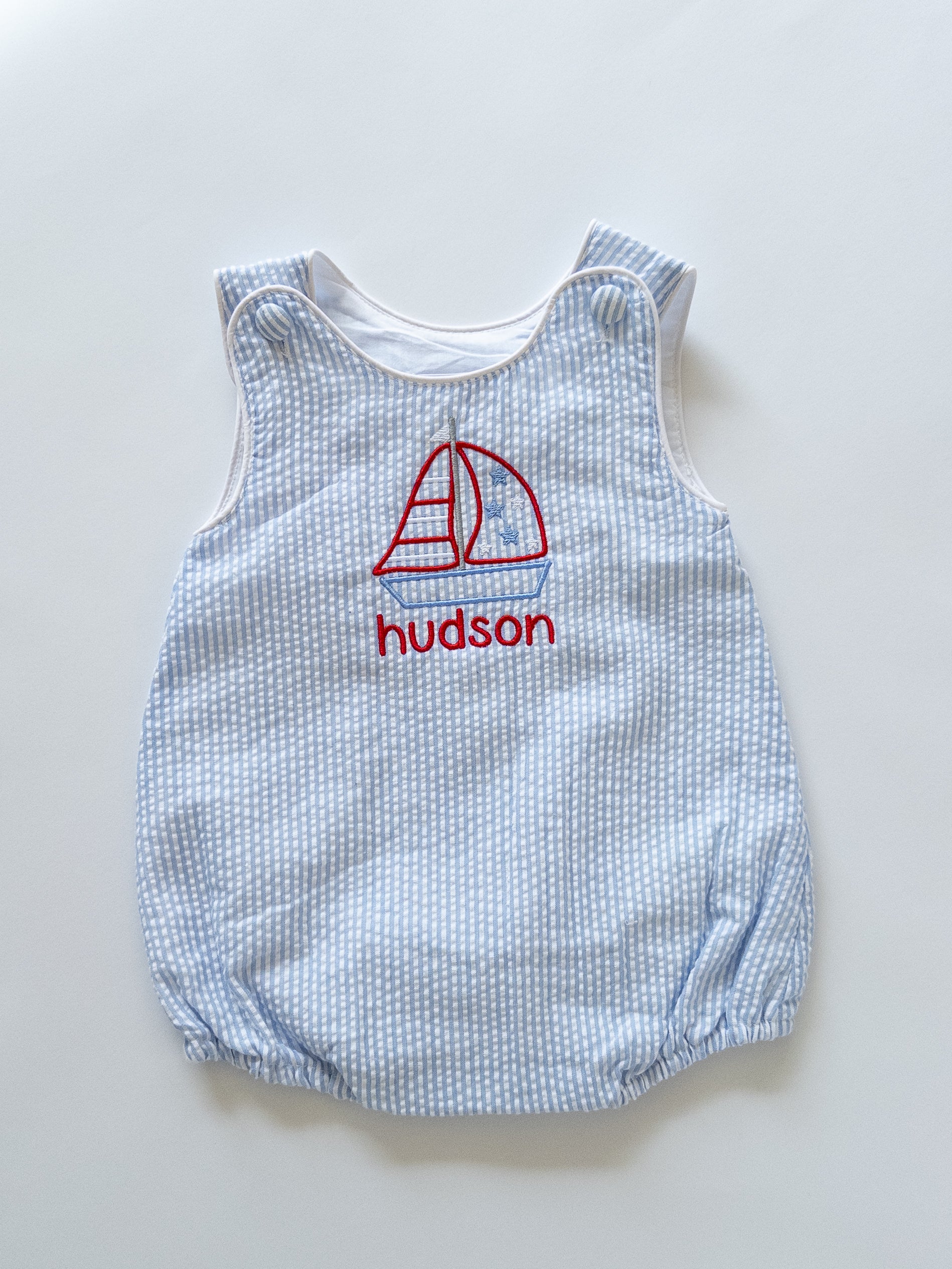 Monogrammed Bubble Sunsuit