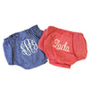 Monogrammed Chambray Diaper Cover