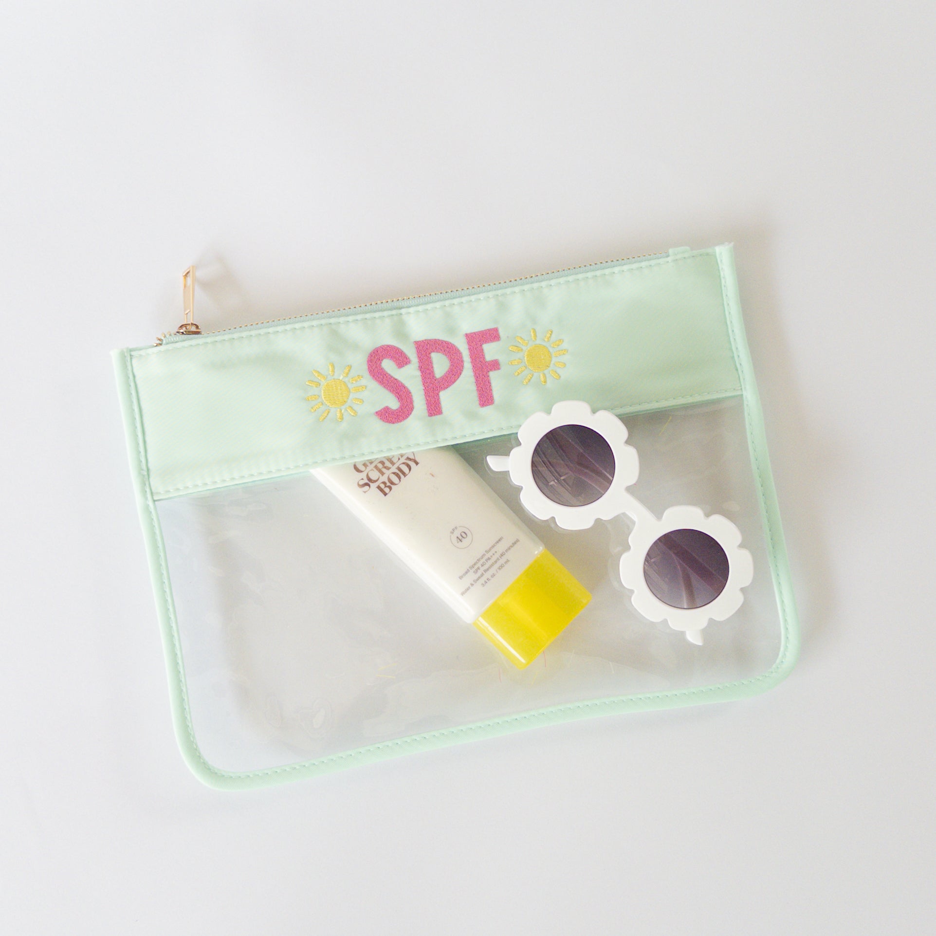 Monogrammed Clear Zipper Pouch