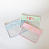 Monogrammed Clear Zipper Pouch