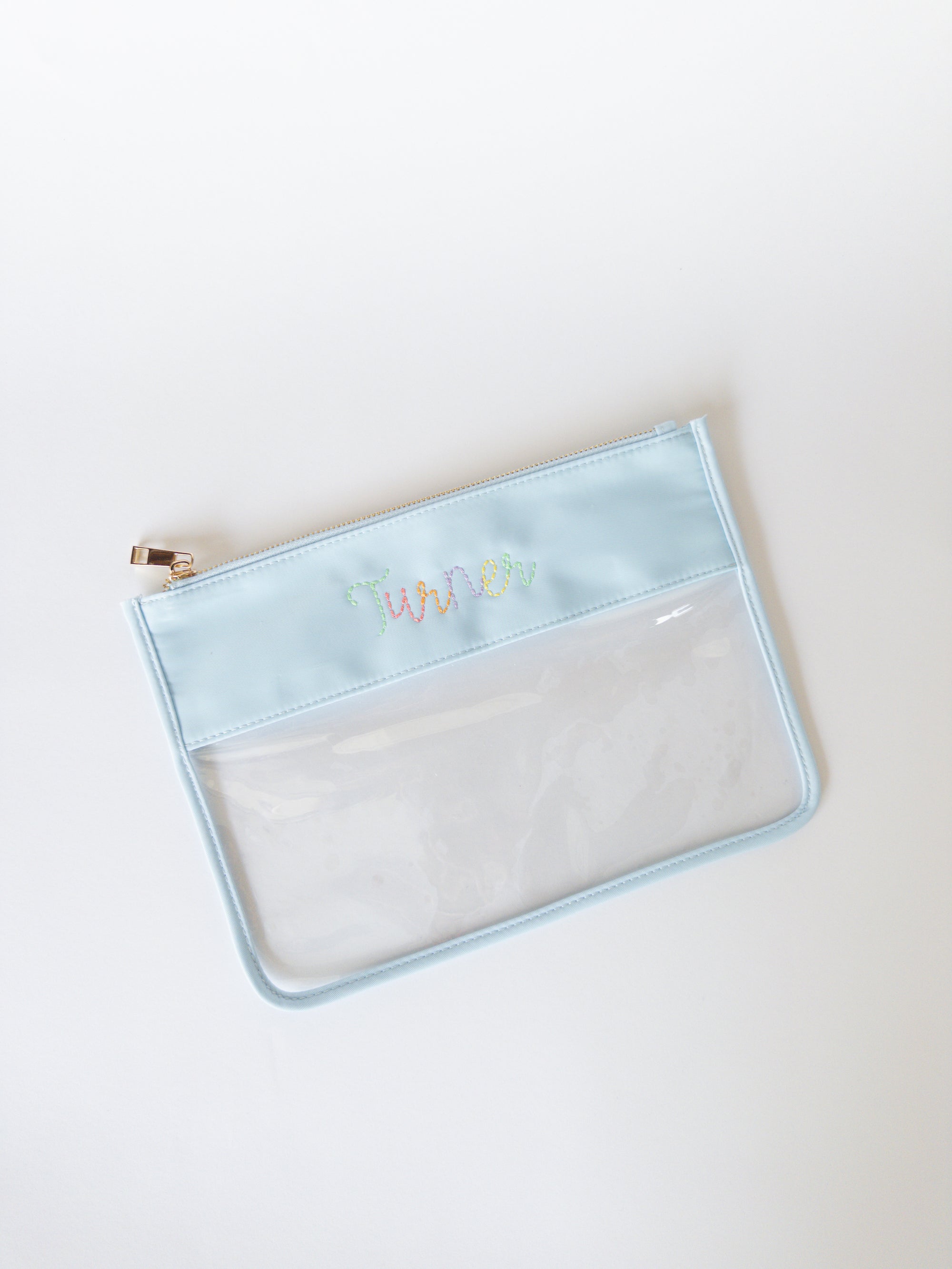 Monogrammed Clear Zipper Pouch