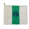 Monogrammed Canvas Pouch