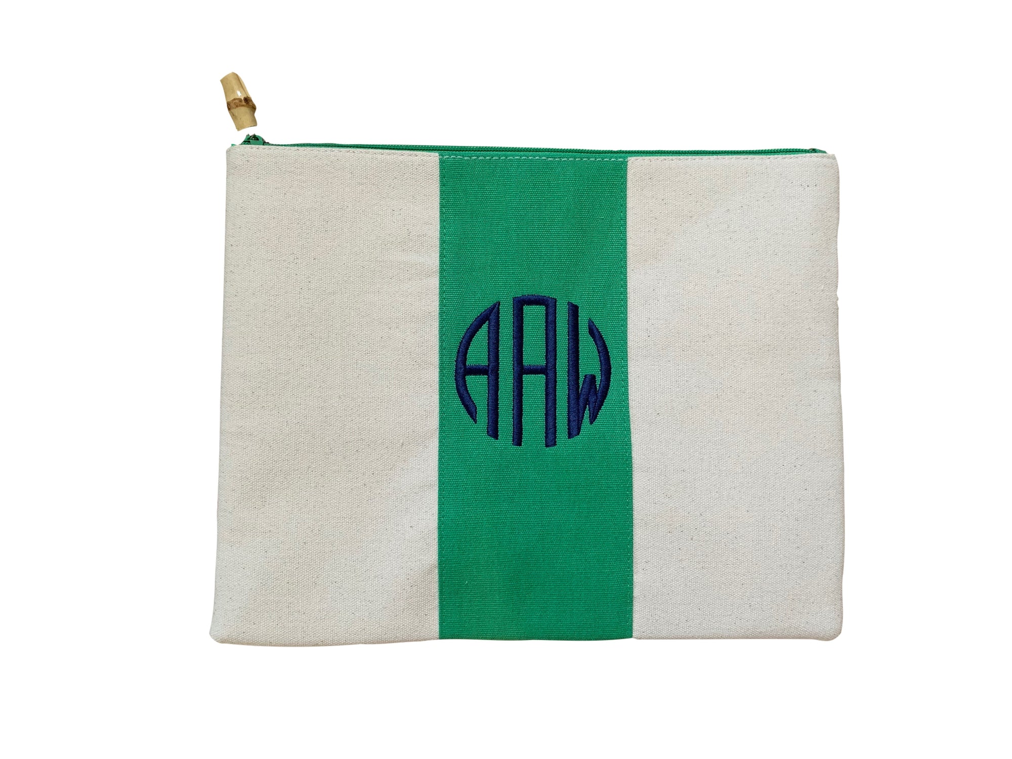 Monogrammed Canvas Pouch