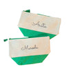 Monogrammed Canvas Cosmetic Bag