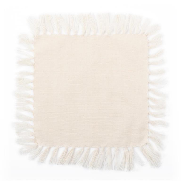 Monogrammed Fringe Cocktail Napkins