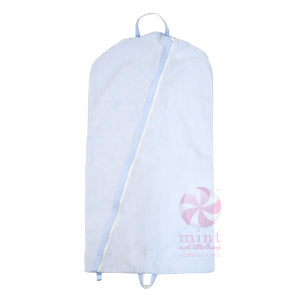 Monogrammed Seersucker Garment Bag