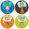 Monthly Baby Growth Stickers - Animal Collection