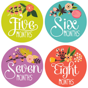 Monthly Baby Growth Stickers - Floral Collection