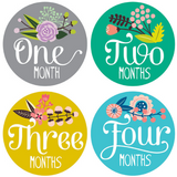 Monthly Baby Growth Stickers - Floral Collection
