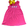 Girls Monogrammed Cotton Ruffle Dress