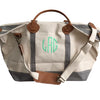 Monogrammed Canvas Weekender Bag