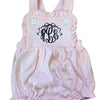 Monogrammed Cotton Ruffle Sunsuit