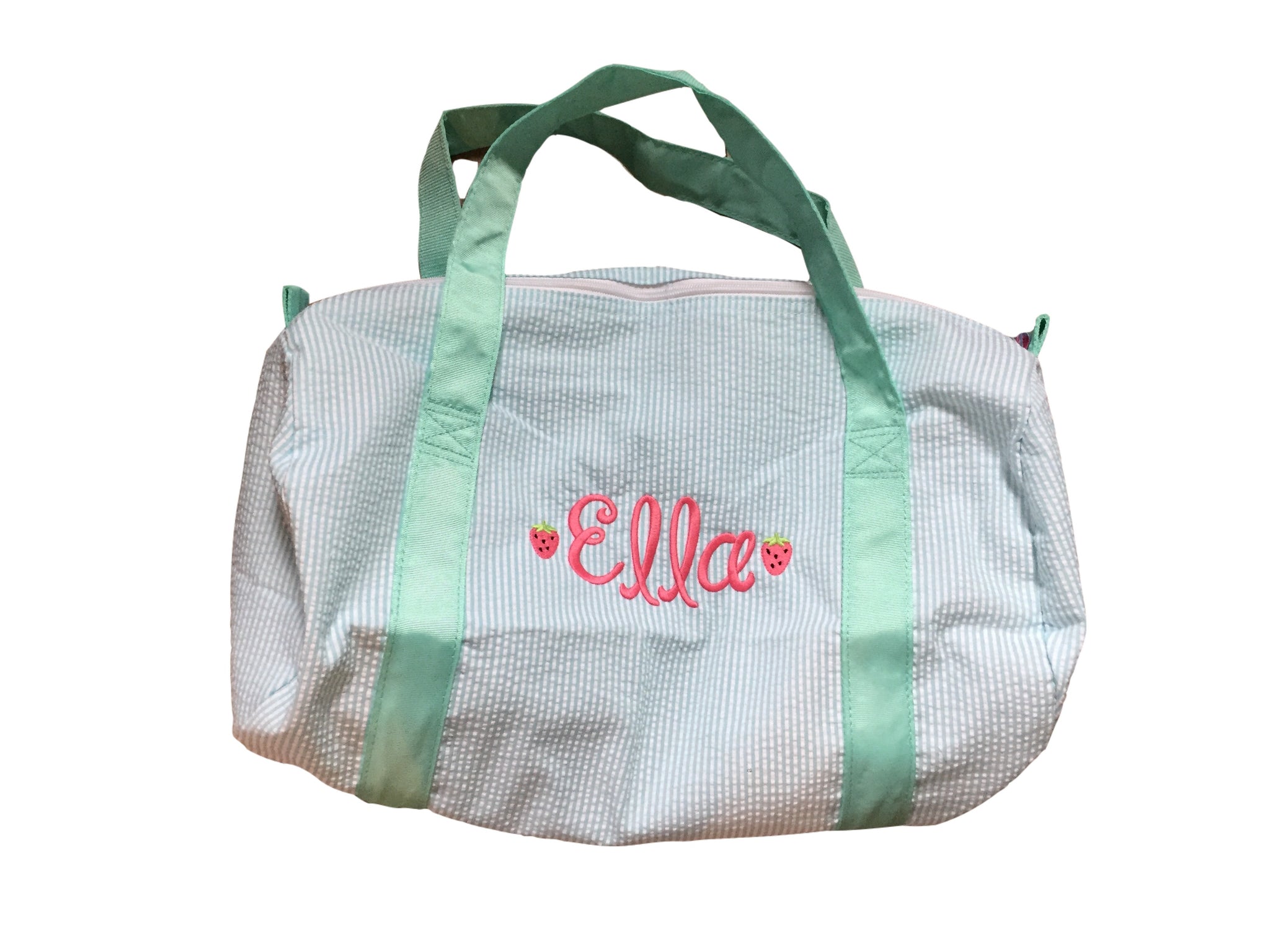 Personalized Seersucker Duffel Bag – Stitched Studios