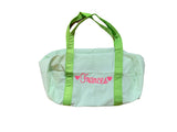 Monogrammed Seersucker Duffle Bag