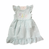 Girls Monogrammed Seersucker Dress