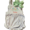 Monogrammed Cotton Ruffle Sunsuit