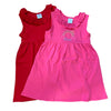 Girls Monogrammed Cotton Ruffle Dress