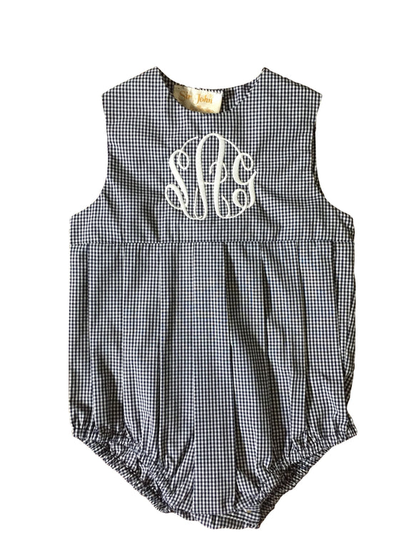 SALE // Girls Pleated Gingham Bubble