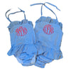 Girl's Monogrammed Gingham Bathing Suit