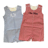Boys Monogrammed Shortalls