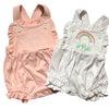 Monogrammed Cotton Ruffle Sunsuit