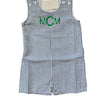 Boys Monogrammed Shortalls