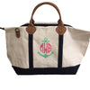 Monogrammed Canvas Weekender Bag
