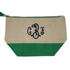 Monogrammed Canvas Cosmetic Bag