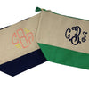 Monogrammed Canvas Cosmetic Bag
