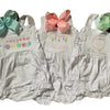 Monogrammed Cotton Ruffle Sunsuit