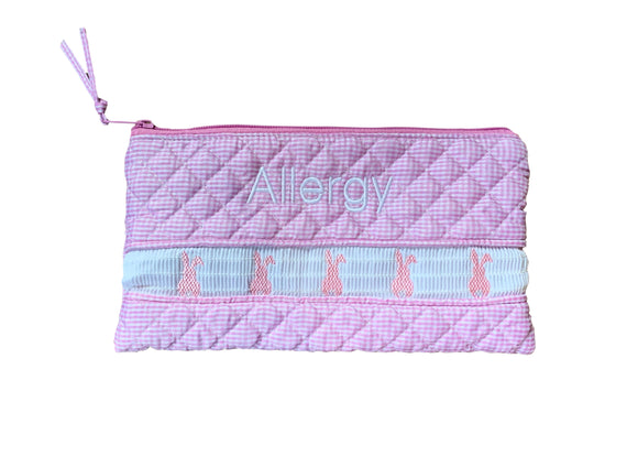 Smocked Gingham Accessory Pouch