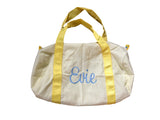 Monogrammed Seersucker Duffle Bag