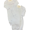 Monogrammed Newborn Baby Gown