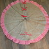 Monogrammed Jute Christmas Tree Skirt