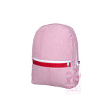 Monogrammed Small Seersucker Backpack