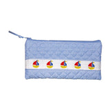 Smocked Gingham Accessory Pouch