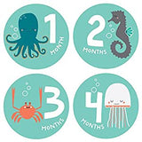 Monthly Baby Growth Stickers - Ocean Collection