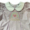 Monogrammed Pleated Dress