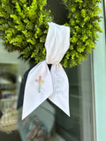 Embroidered Easter "He is Risen" Wreath Sash