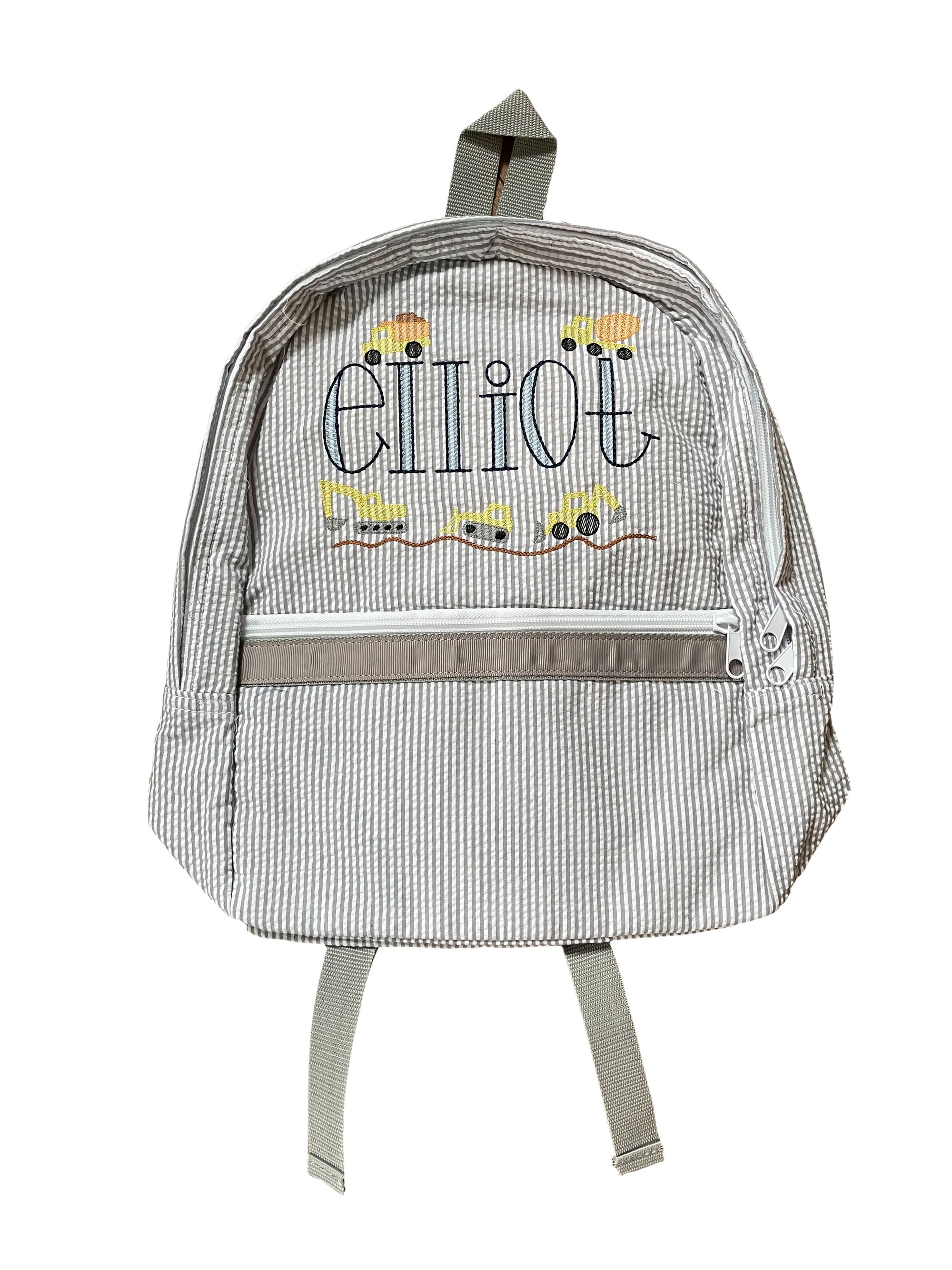 Kids Medium Monogrammed Backpack